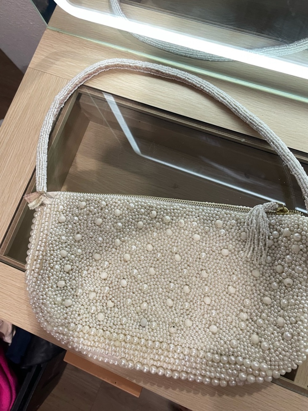 Pearl-Embellished: Indian beaded bag TJ MAX